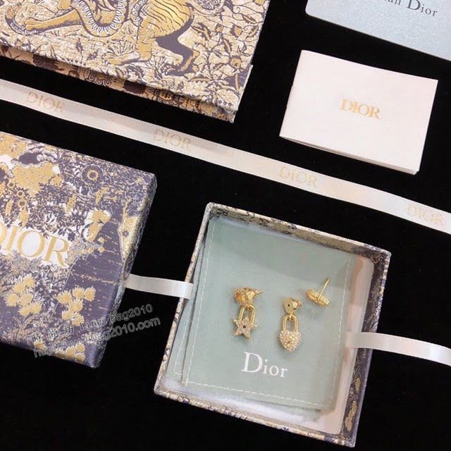 Dior飾品 迪奧經典熱銷款鎖頭 滿鑽 愛心 滿鑽耳環  zgd1127